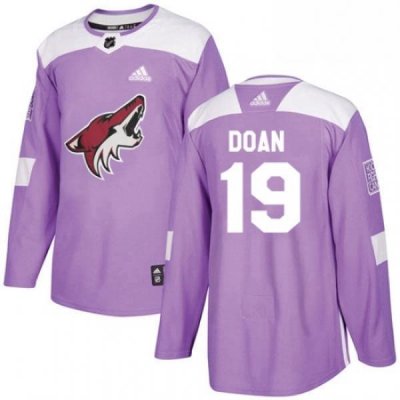 Youth Adidas Arizona Coyotes 19 Shane Doan Authentic Purple Fights Cancer Practice NHL Jersey