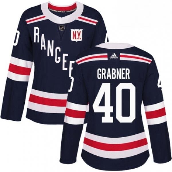 Womens Adidas New York Rangers 40 Michael Grabner Authentic Navy Blue 2018 Winter Classic NHL Jersey