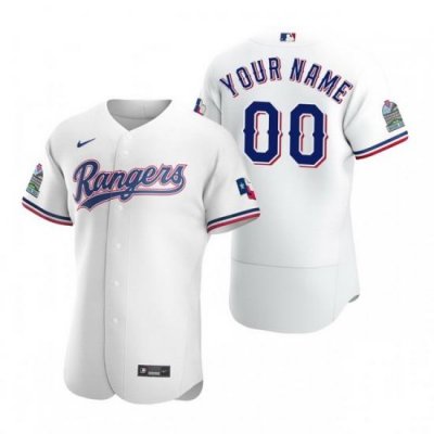 Men Women Youth Toddler All Size Texas Rangers Custom Nike White Stitched MLB Flex Base 2020 Home Jersey