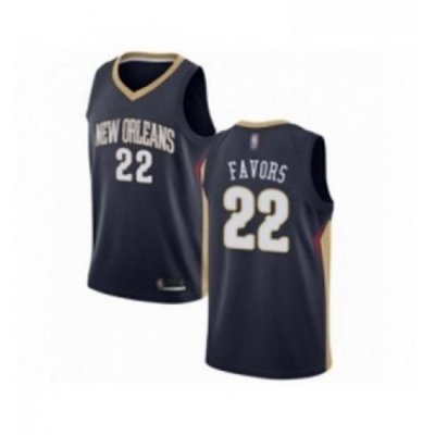 Youth New Orleans Pelicans 22 Derrick Favors Swingman Navy Blue Basketball Jersey Icon Edition