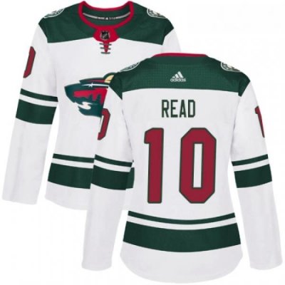 Womens Adidas Minnesota Wild 10 Matt Read Authentic White Away NHL Jersey