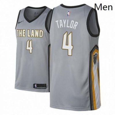 Men NBA 2018 19 Cleveland Cavaliers 4 Isaiah Taylor City Edition Gray Jersey