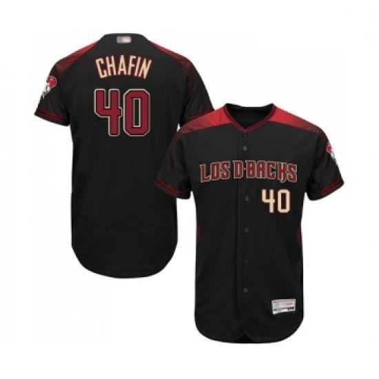 Mens Arizona Diamondbacks 40 Andrew Chafin Black Alternate Authentic Collection Flex Base Baseball Jersey