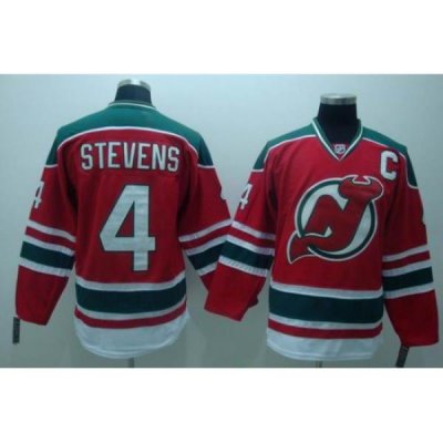 New Jersey Devils #4 STEVENS Red GREEN 3RD Hockey Jersey