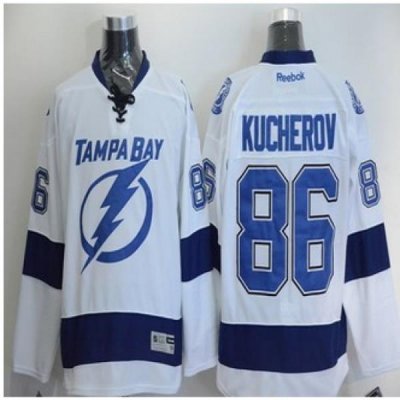 Tampa Bay Lightning #86 Nikita Kucherov White Stitched NHL Jersey