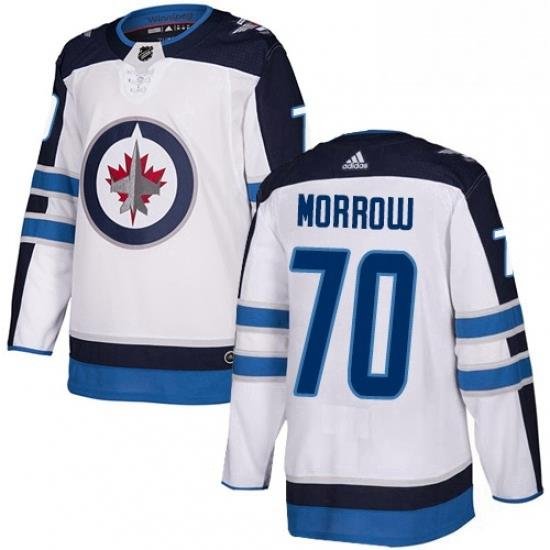 Mens Adidas Winnipeg Jets 70 Joe Morrow Authentic White Away NHL Jersey