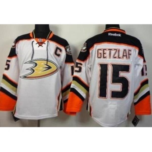 Anaheim Ducks 15 Ryan Getzlaf White Road Stitched NHL Jersey