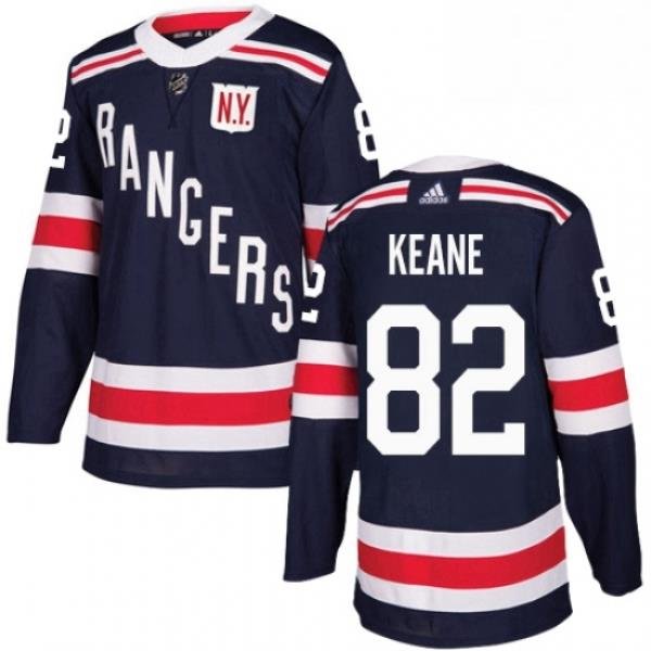 Mens Adidas New York Rangers 82 Joey Keane Authentic Navy Blue 2018 Winter Classic NHL Jersey