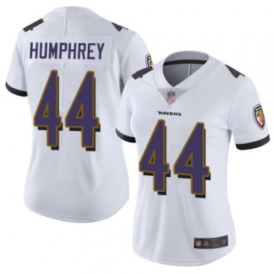 Ravens 44 Marlon Humphrey White Women Stitched Football Vapor Untouchable Limited Jersey