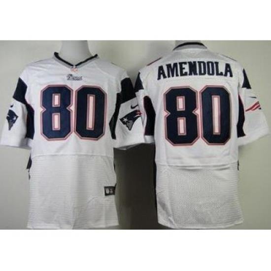 Nike NeW England Patriots 80 Danny Amendola White Elite NFL Jersey