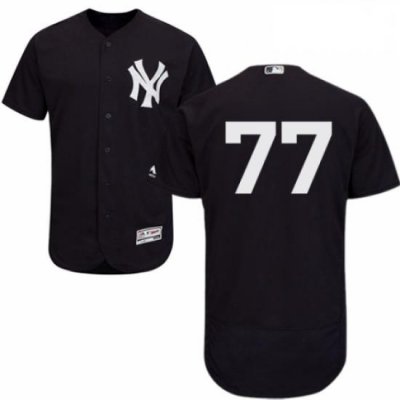 Mens Majestic NeW York Yankees 77 Clint Frazier Navy Blue Alternate Flex Base Authentic Collection MLB Jersey