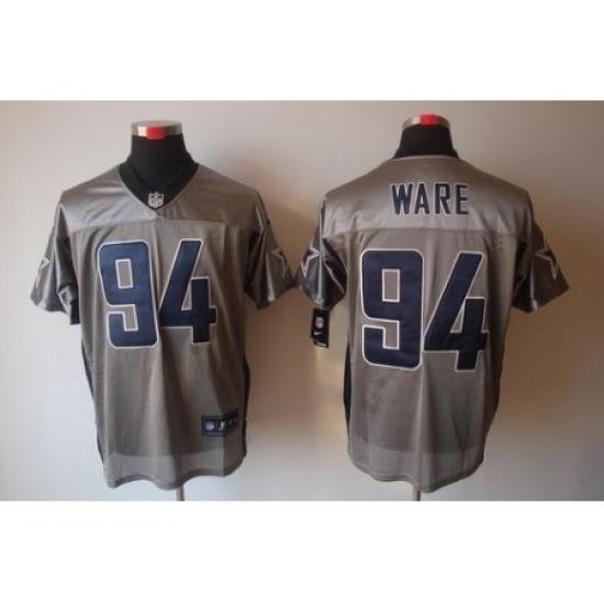 Nike Dallas CoWboys 94 DeMarcus Ware Grey Elite ShadoW NFL Jersey