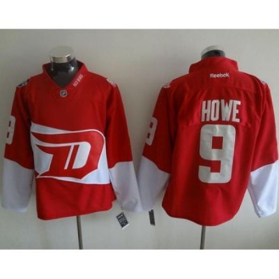 Red Wings #9 Gordie Howe Red 2016 Stadium Series Stitched NHL Jersey