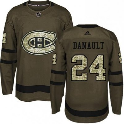 Mens Adidas Montreal Canadiens 24 Phillip Danault Premier Green Salute to Service NHL Jersey