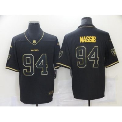 Nike Los Angeles Raiders 94 Carl Nassib Gold Black Vapor Untouchable Limited Jersey