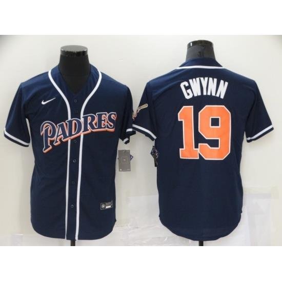 Men Nike San Diego Padres 19 Tony GWynn Blue MLB Jersey