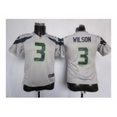 Nike Youth jerseys Seattle Seahawks #3 Wilson grey