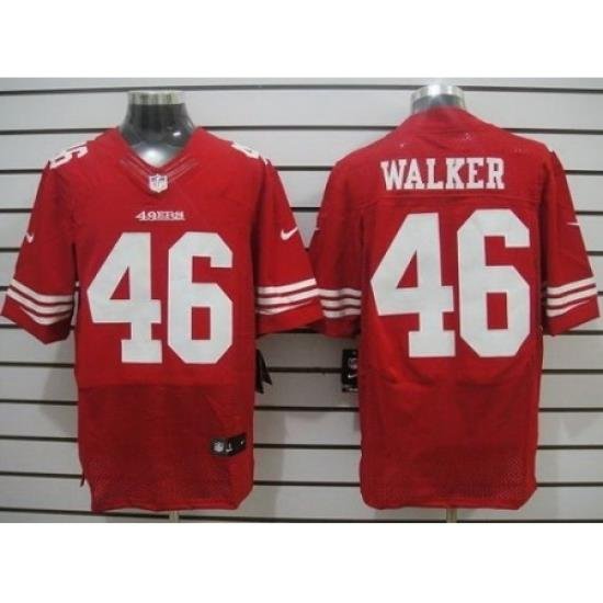 Nike San Francisco 49ers 46 Delanie Walker Red Elite NFL Jersey