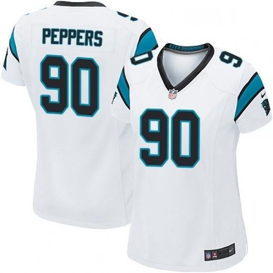 Womens Nike Carolina Panthers 90 Julius Peppers Game White NFL Jersey