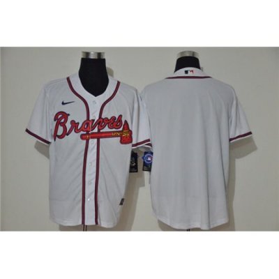 Braves Blank White Nike 2020 Cool Base Jersey