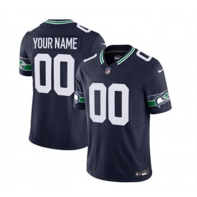 Men Women youth Seattle Seahawks Active Player Custom 2023 F U S E  Navy Limited Stitched Football Jersey