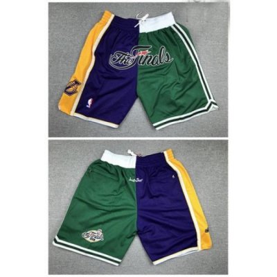 Lakers And Celtics Team 2008 NBA Finals Logo Shorts