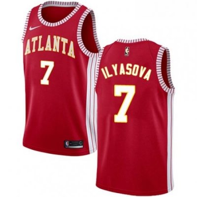 Womens Nike Atlanta Hawks 7 Ersan Ilyasova Swingman Red NBA Jersey Statement Edition