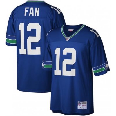 Men Seattle Seahawks 12 Fan Royal Mitchell  26 Ness Stitched Football Jersey