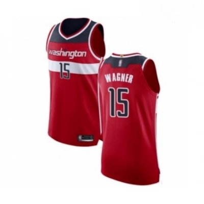 Mens Washington Wizards 15 Moritz Wagner Authentic Red Basketball Jersey Icon Edition