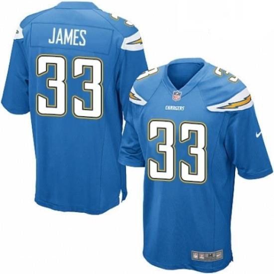 Men Nike Los Angeles Chargers 33 DerWin James Game Electric Blue Alternate NFL Jersey