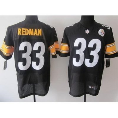 Nike Pittsburgh Steelers 33 Isaac Redman Black Elite Nike NFL Jersey