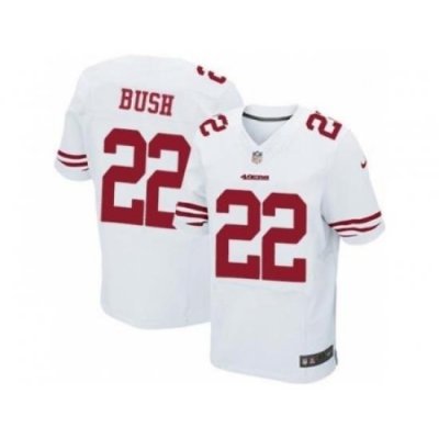 Nike San Francisco 49ers 22 Reggie Bush White Elite NFL Jersey