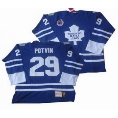 Toronto Maple Leafs #29 Felix Potvin Throwback Blue Jersey