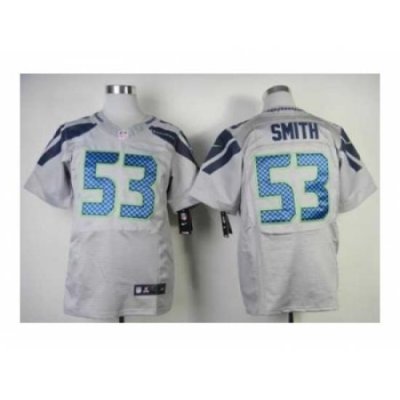 Nike Seattle SeahaWks 53 Malcolm Smith grey Elite NFL Jersey