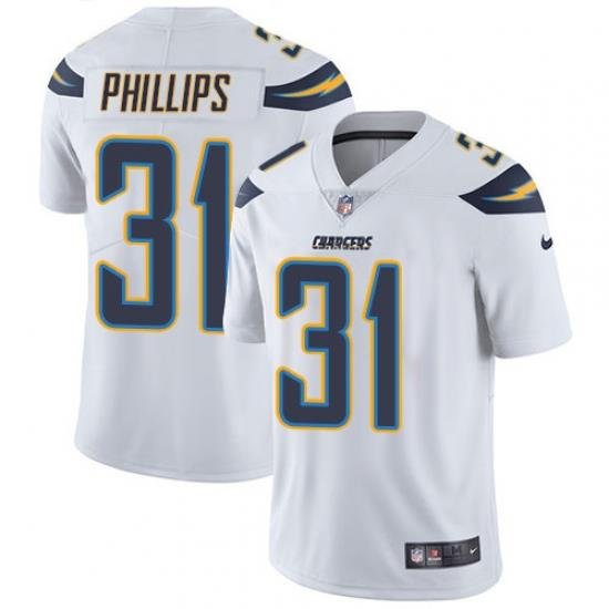 Nike Chargers 31 Adrian Phillips White Mens Stitched NFL Vapor Untouchable Limited Jersey