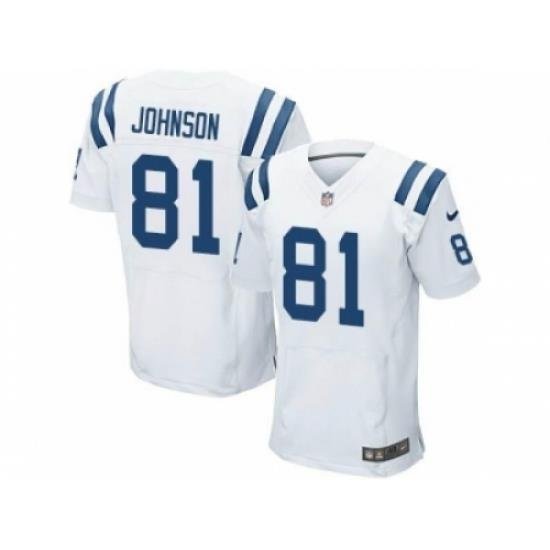 Nike Indianapolis Colts 81 Andre Johnson White Elite NFL Jersey