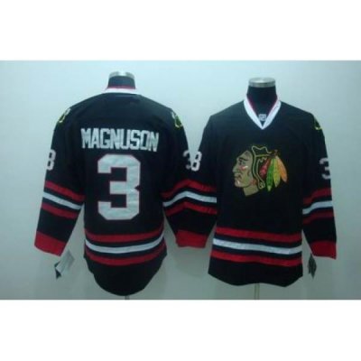 Chicago Blackhawks jerseys #3 Keith Magnuson black