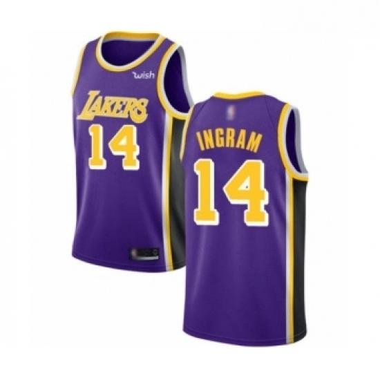 Womens Los Angeles Lakers 14 Brandon Ingram Authentic Purple Basketball Jerseys Icon Edition