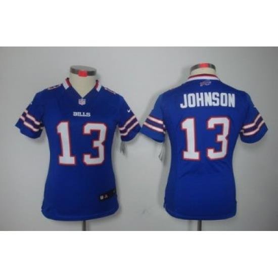 Nike Women Buffalo Bills #13 Johnson Blue Color Limited Jerseys