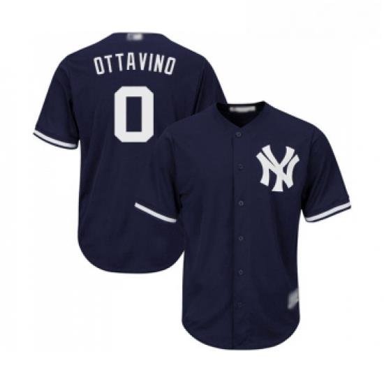 Youth New York Yankees 0 Adam Ottavino Authentic Navy Blue Alternate Baseball Jersey