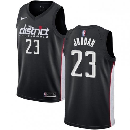 Mens Nike Washington Wizards 23 Michael Jordan Swingman Black NBA Jersey City Edition