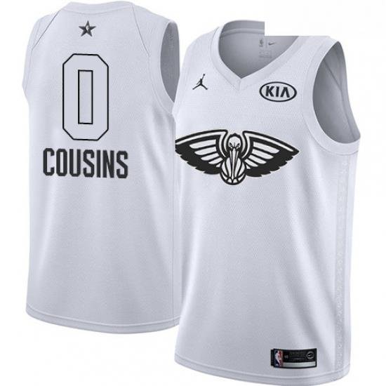 Youth Nike Jordan New Orleans Pelicans 0 DeMarcus Cousins Swingman White 2018 All Star Game NBA Jersey