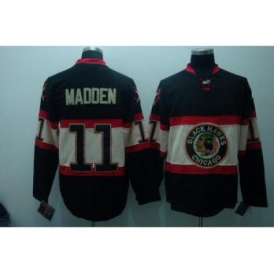 Chicago Blackhawks 11 Madden Black Jerseys New Third