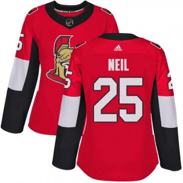 Womens Adidas Ottawa Senators 25 Chris Neil Premier Red Home NHL Jersey