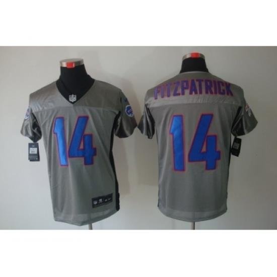 Nike Buffalo Bills 14 Ryan Fitzpatrick Grey Elite Shadow NFL Jersey