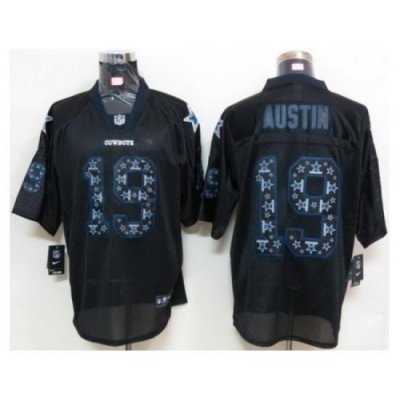 Nike Dallas Cowboys 19 Miles Austin Black Elite Lights Out Number With Team Logo NFL Jersey