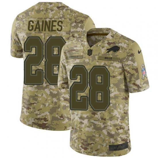 Nike Buffalo Bills 28 E J  Gaines Camo Men Stitched NFL Limited 2018 Salute To Service Jersey