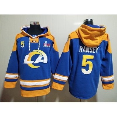 NFL Men Los Angeles Rams 5 Jalen Ramsey Stitched Hoodie