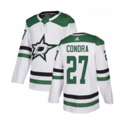 Youth Adidas Dallas Stars 27 Erik Condra Authentic White Away NHL Jersey