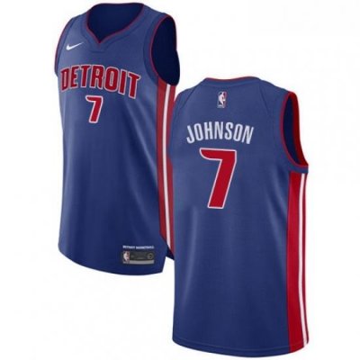 Youth Nike Detroit Pistons 7 Stanley Johnson Authentic Royal Blue Road NBA Jersey Icon Edition